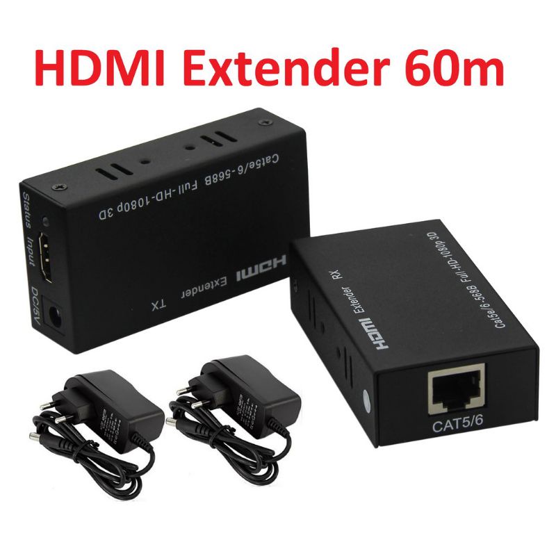 HDMI Extender 60Meter Via Kabel Lan Cat5/Cat6