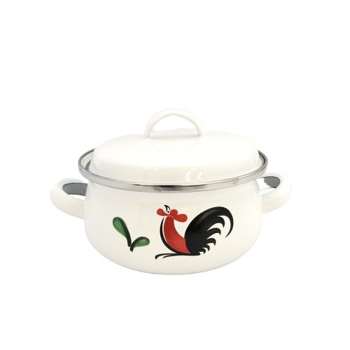 MANGKOK JADUL / PANCI MINI AYAM JAGO 14CM ENAMEL / SAUCE POT KIG 550441