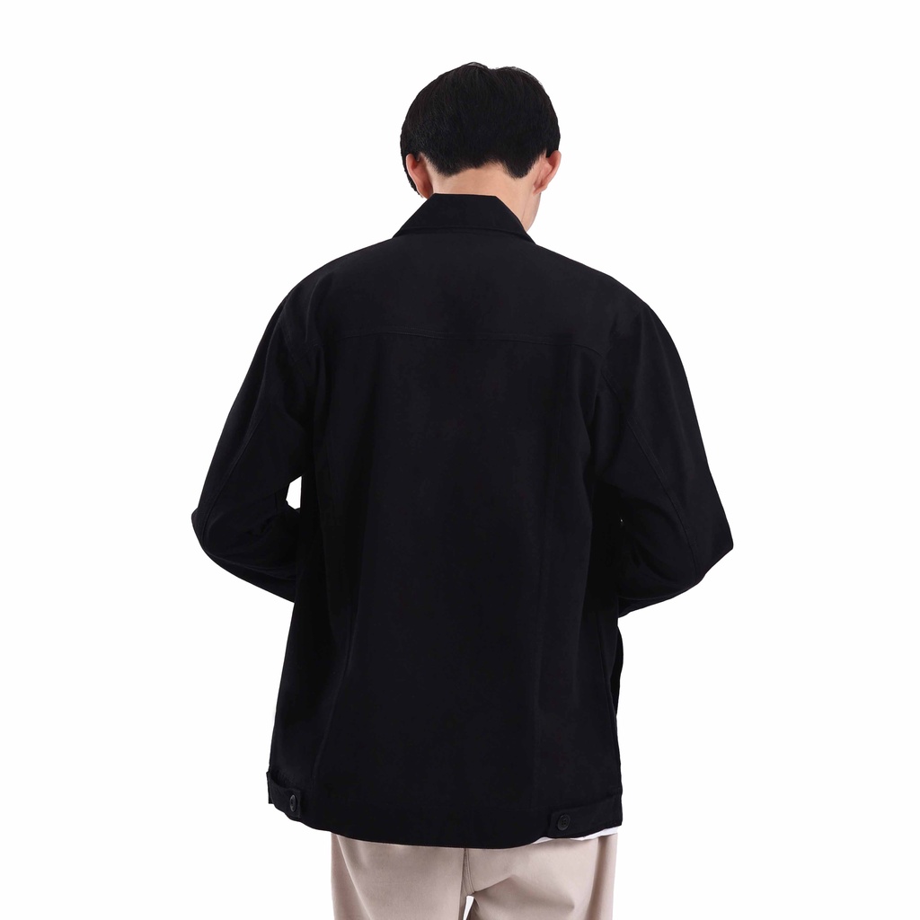 ROUGHNECK TJ001 BLACK GORGEOUS TRUCKER TWILL JACKET-2