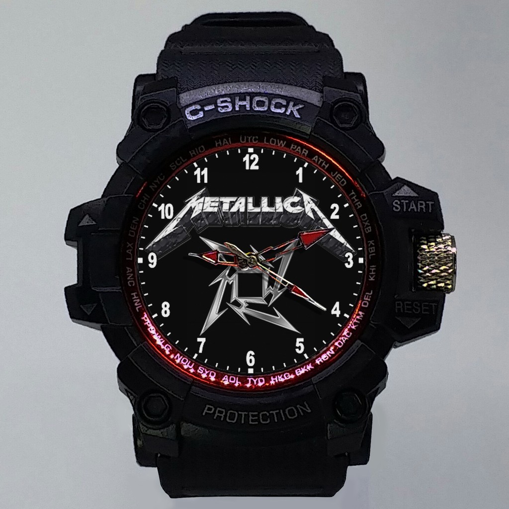 (ISTIMEWA BOSSQUE) JAM TANGAN METALLICA LIST MERAH - EXCLUSIVE 9