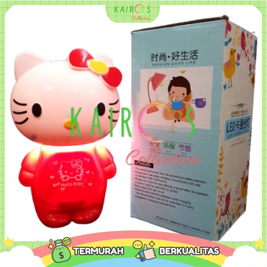 Lampu LED Portable Baca Meja Belajar Kamar Karakter Hello Kitty