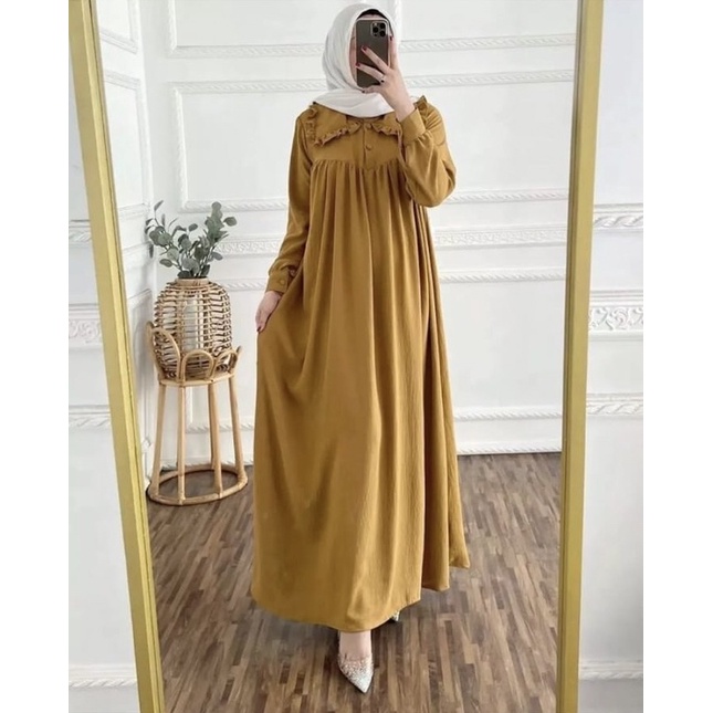 PGMT - TERMURAH ASKARA DRESS CRINKLE AIRFLOW GAMIS WANITA