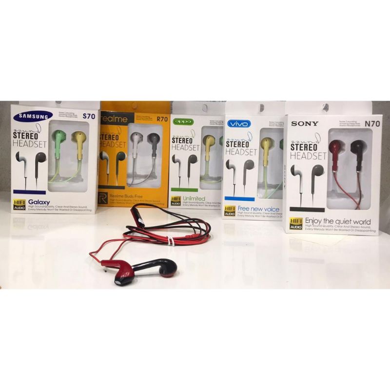 Handsfree Branded + Mic Seri 70