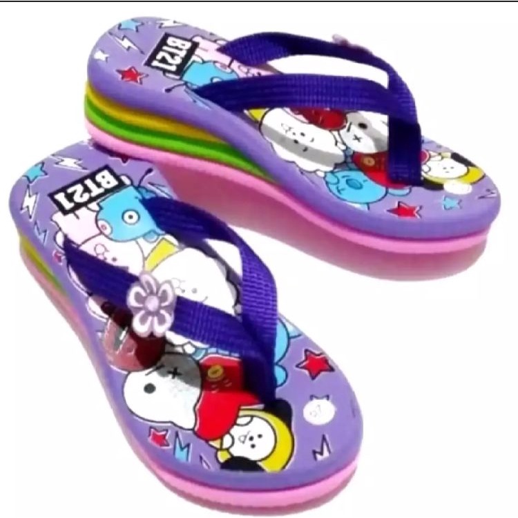SANDAL ANAK PEREMPUAN/ SANDAL WEDGES ANAK BT21 TERLARIS TERBARU