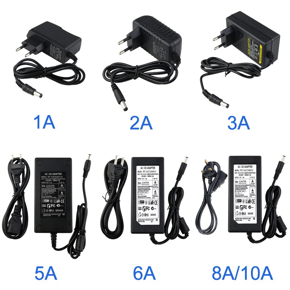 VBS Power Adaptor LED Strip Monitor DC 12V 6A/8A - JCY-1260 - Black