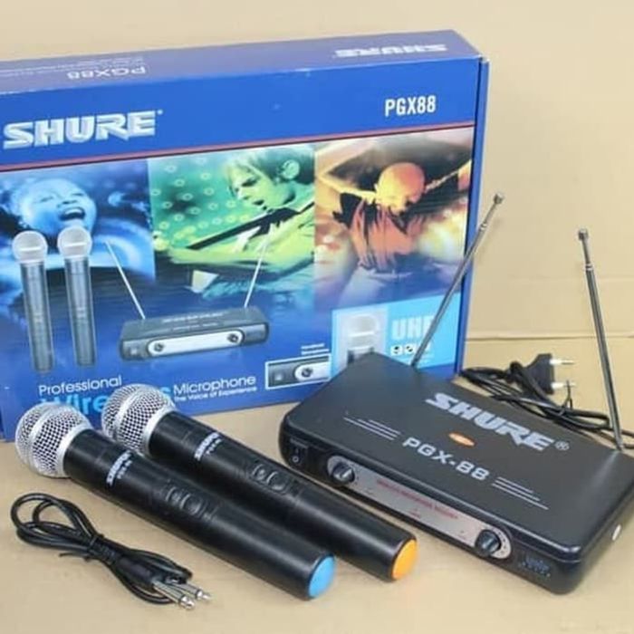 mic wirepess shure pgx88 handle shure pgx88 - Hitam