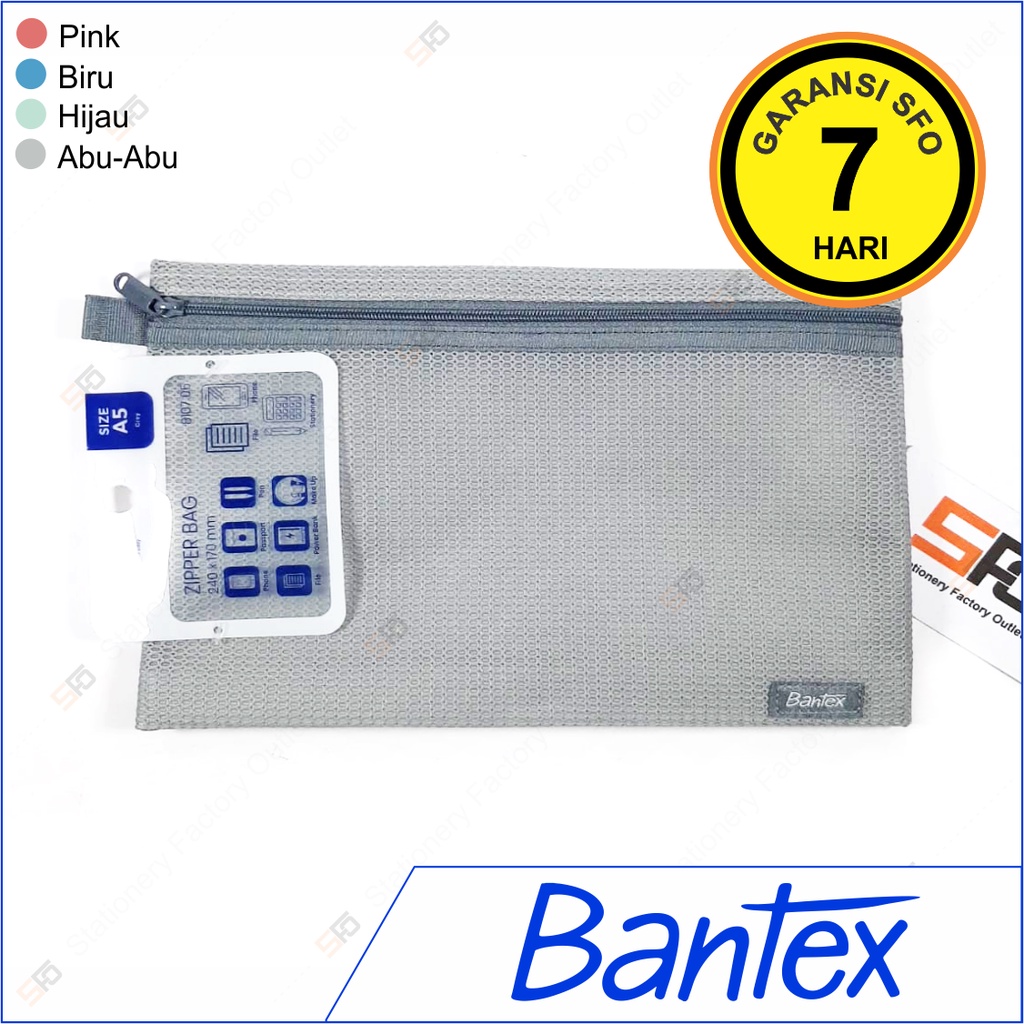 

Zipper Bag A5 Bantex 8107 - 240 x 170 mm - SFO Semarang Official