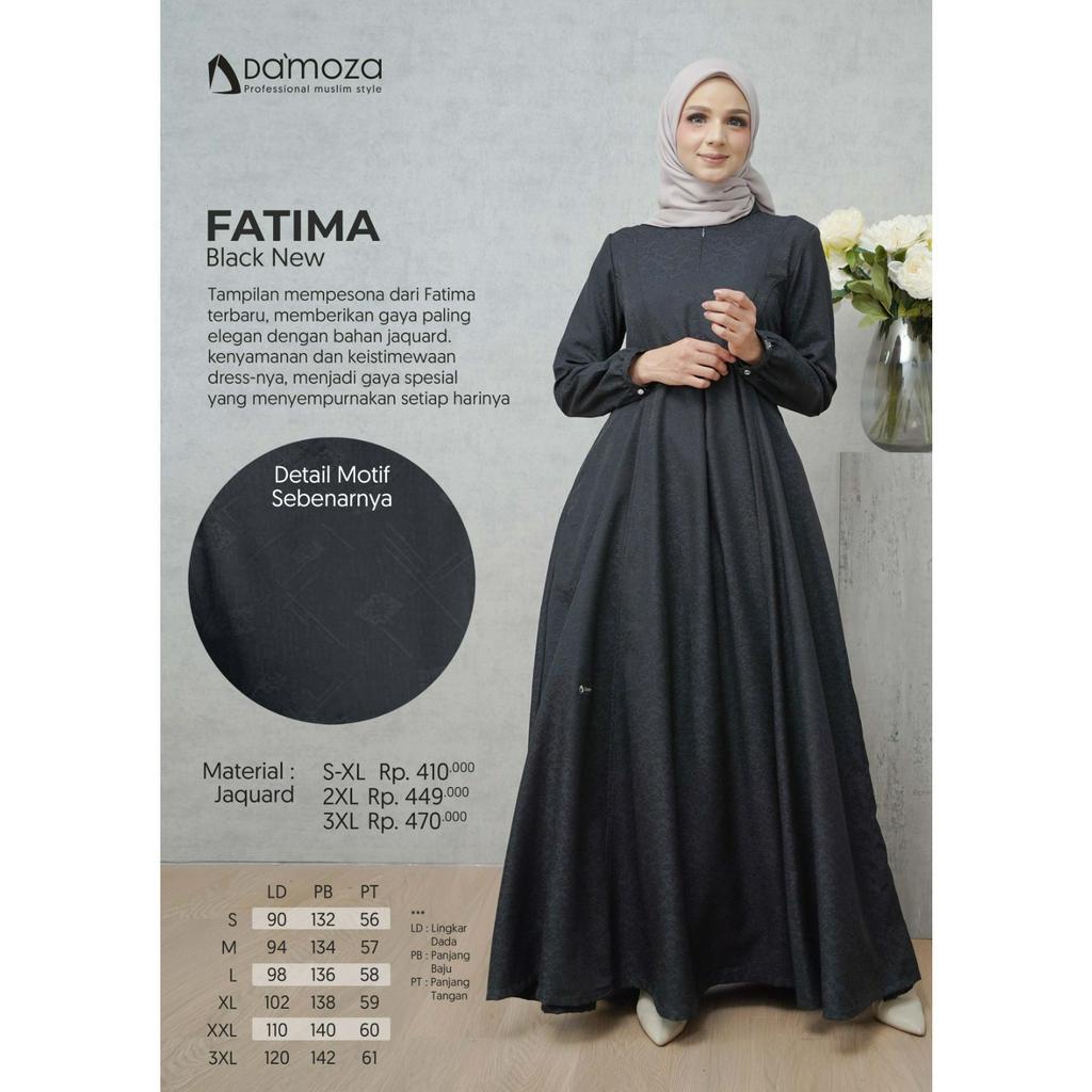 GAMIS DAMOZA - GAMIS FATIMA - GAMIS TERBARU 2023 - FATIMA Black New