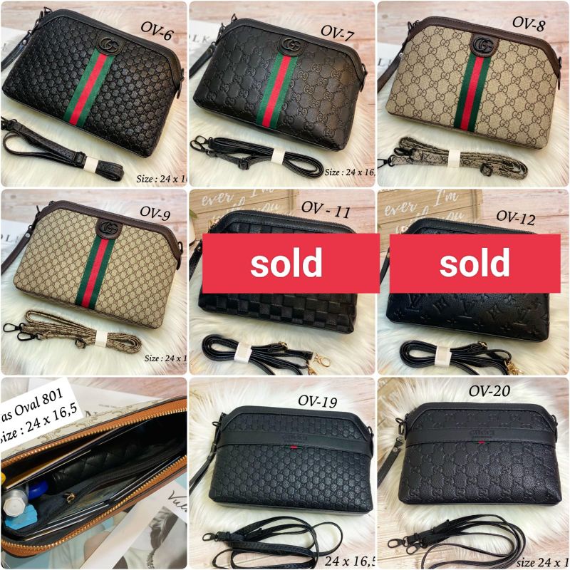 Handbag Oval Bisa Slempang Tas Oval Clutch Oval Size 24 kode OV