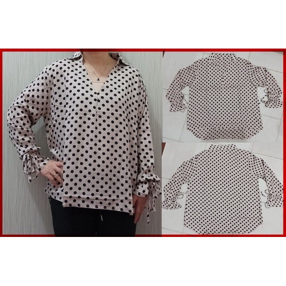Blouse Jumbo CL Baju Atasan Blouse Wanita Korea Jumbo Size XXL Ld 120