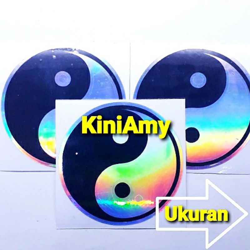 Cutting Sticker Yin Yang (Yin Dan Yang) | Sticker Variasi Aksesoris HP, Laptop, Helm, Motor, Mobil