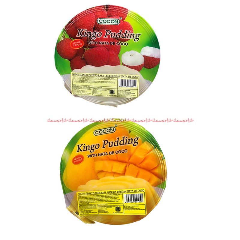 Cocon Kingo Pudding 420gr Leci Manggo Flavour With Nata De Coco Puding Jumbo Besar Rasa Manga Lecy