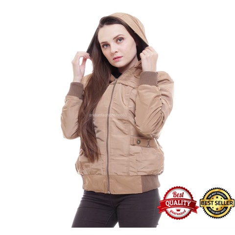 [Bayar Di Tempat] Jaket Wanita Hoodie Premium Taslan Polar Tebal Adem Hoodie Cewek Hijacket Ghania