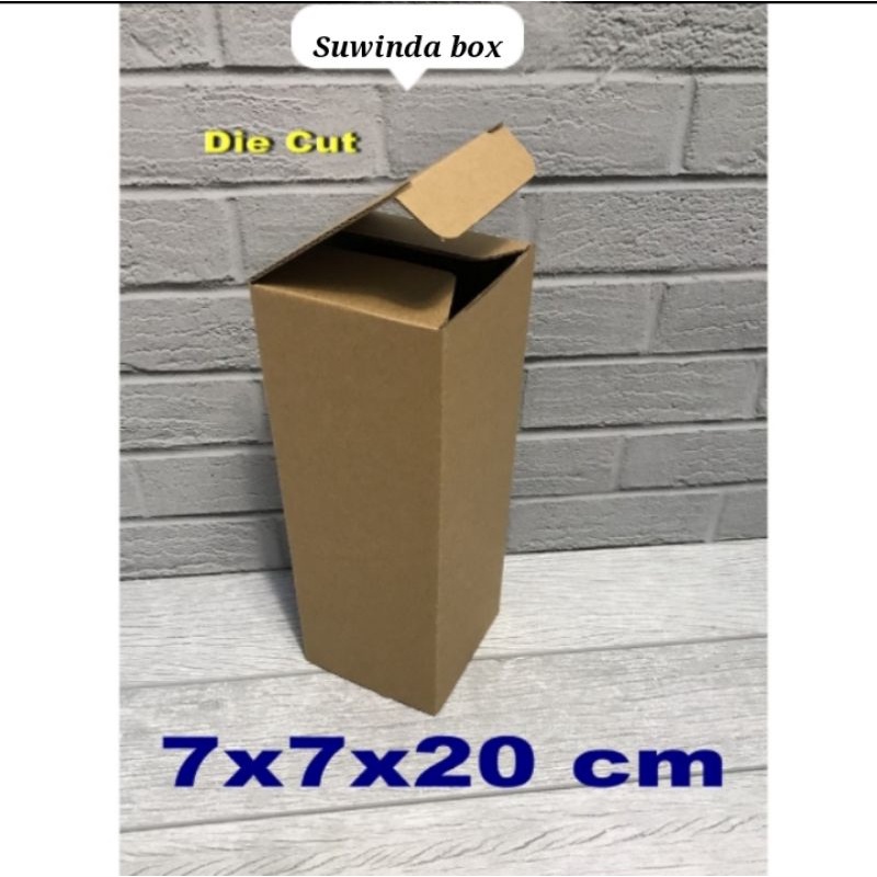 

Kardus karton uk. 7x7x20 cm....Die Cut kotak box botol