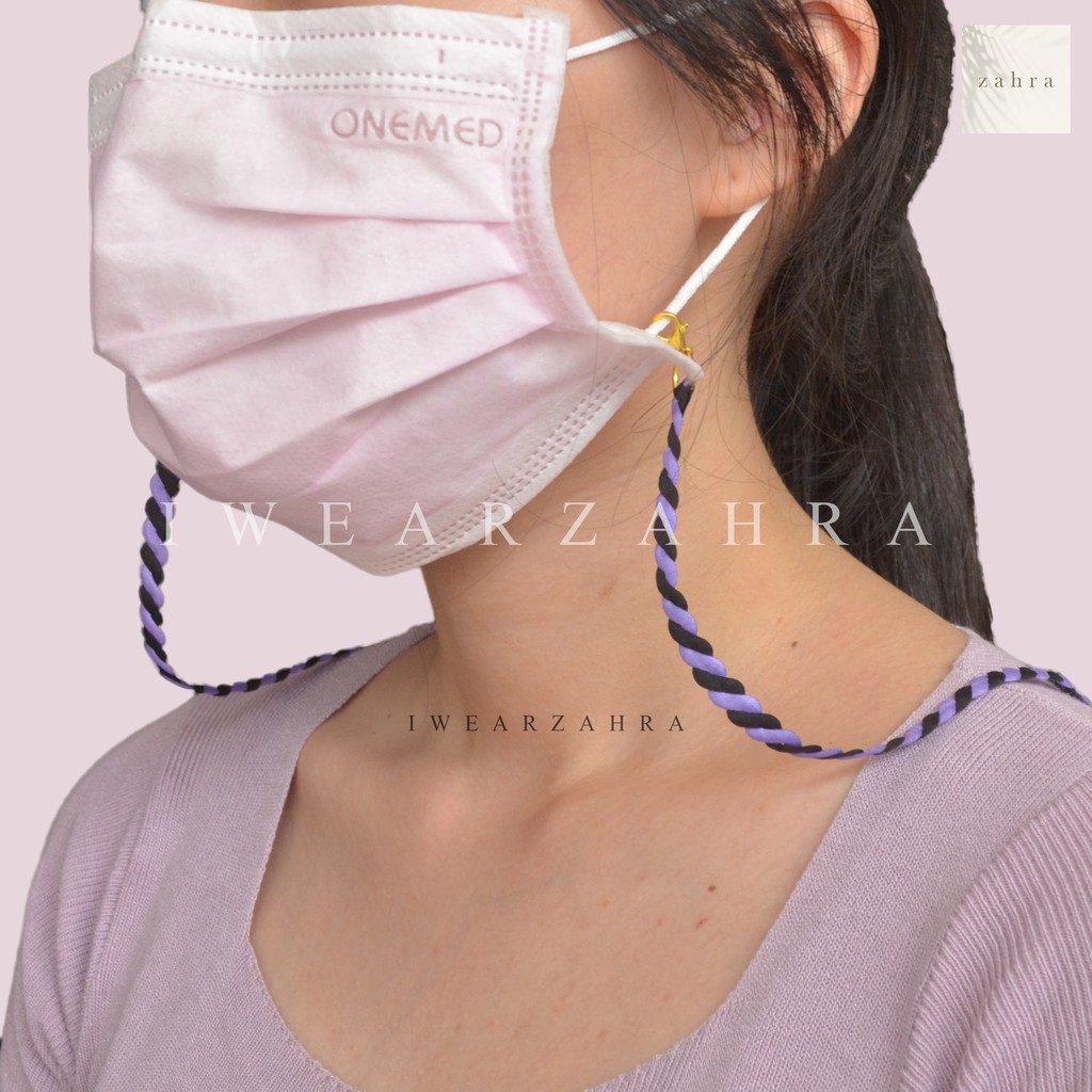 STRAP MASKER [LILIT] - Kalung Tali Mask Gantungan Cantolan Kristal Konektor Pengait Strapmask