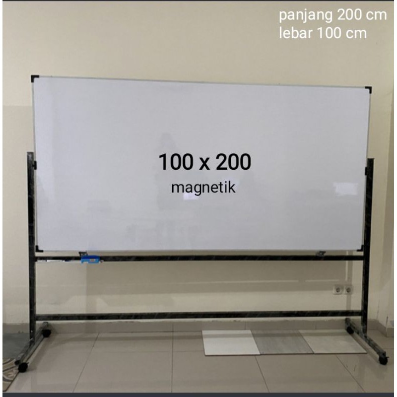 whiteboard besar 100x200 double face
