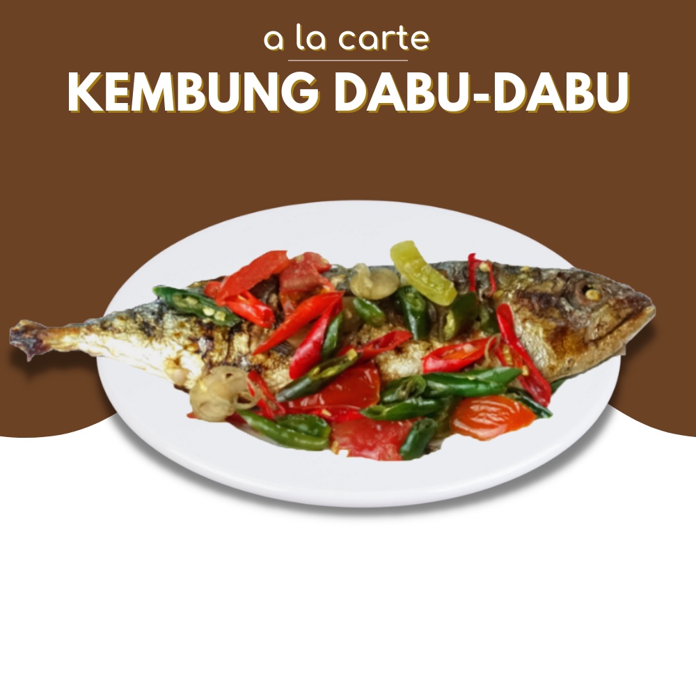 Sepiring Padang Ikan Kembung Bakar Dabu-Dabu Ala Carte Siap Santap