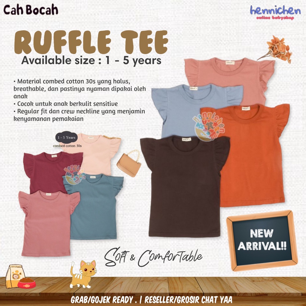 RUFFLE TEE KAOS ANAK PEREMPUAN FASHION ANAK PEREMPUAN CBC