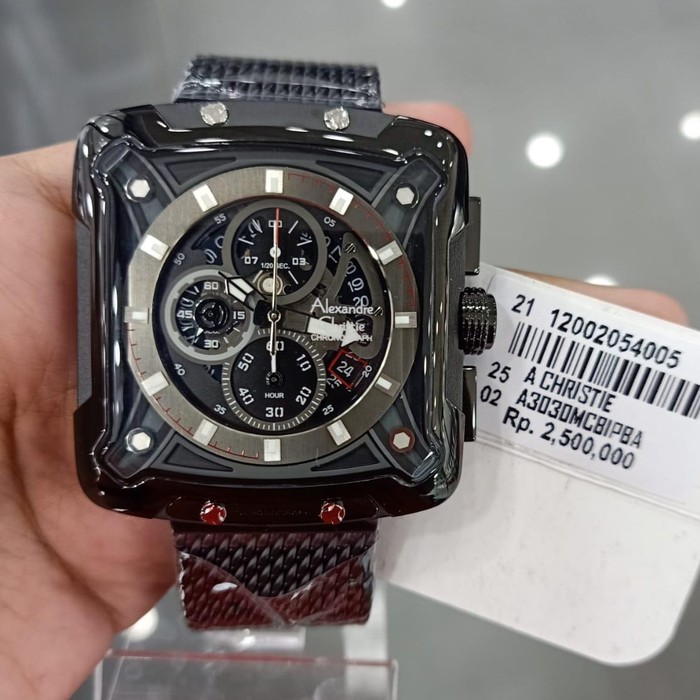 JAM TANGAN PRIA ALEXANDRE CHRISTIE AC 3030 AC3030 BLACK ORIGINAL MURAH