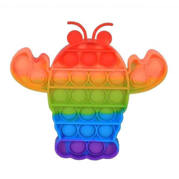 mainan push bubble fidget pop it fidget toy popit rainbow-lobster