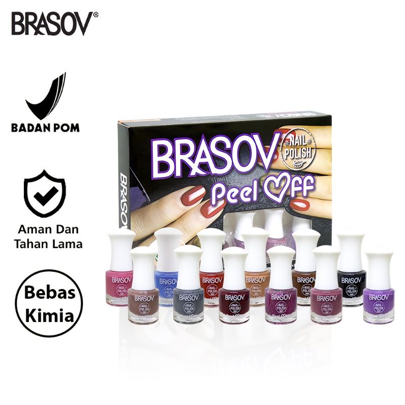 Kutek Halal Pell off Brasov / Cat Kuku Kupas 12 Pcs 9 ML BPOM