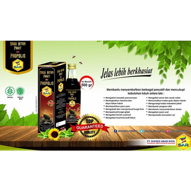 MADU HITAM PROPOLIS SAR 500 ML HALAL