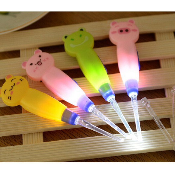 ELFYDO HL0007 Earpick Telinga Cartoon Lampu LED Alat Korek Kuping Karakter Animal