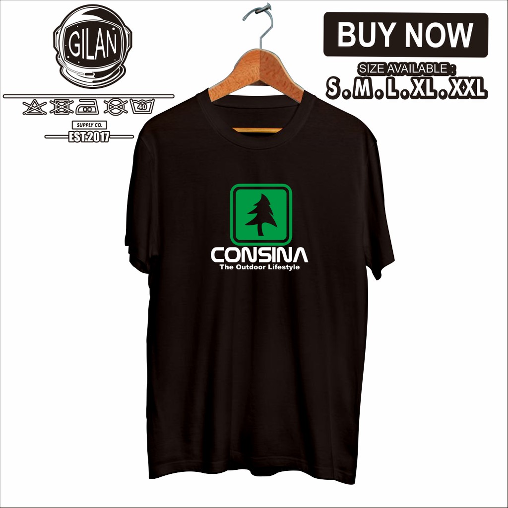 Kaos BAJU Outdoor Hiking Consina Logo Design V1 - PENDAKI -