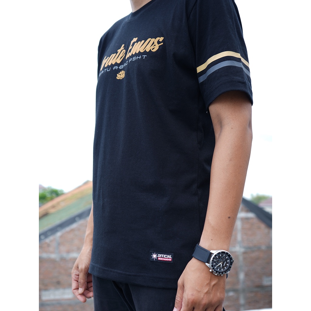 T-Shirt Terate Emas Satu Abad - Black