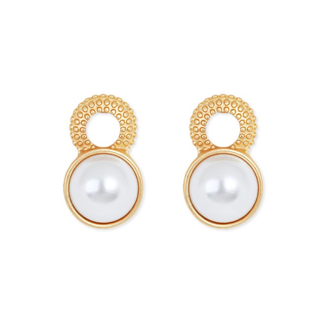 LRC Anting Tusuk Fashion Gold Pearl Ear-rings F50204