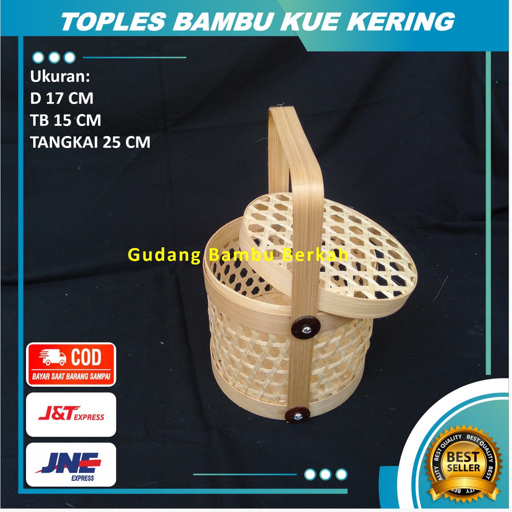 Hampers Bambu Kue Kering Lebaran / Rantang Souvenir Parcel Kue Kering Lebaran / Toples Kue Kering