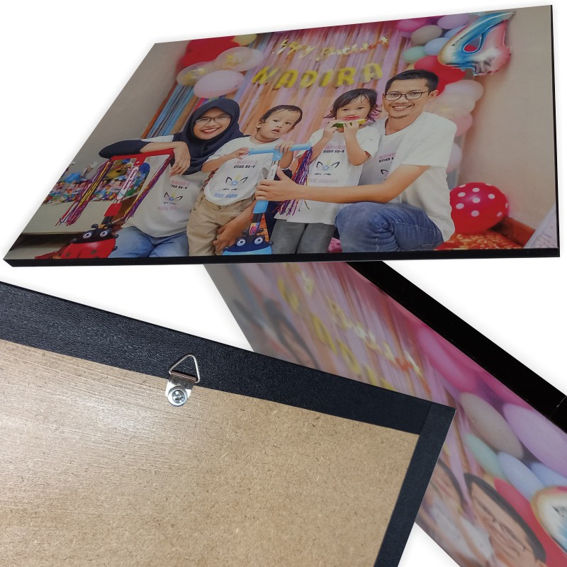 CETAK FOTO BINGKAI MDF A4 (21 x 29,7 cm) / WALL DECOR A4