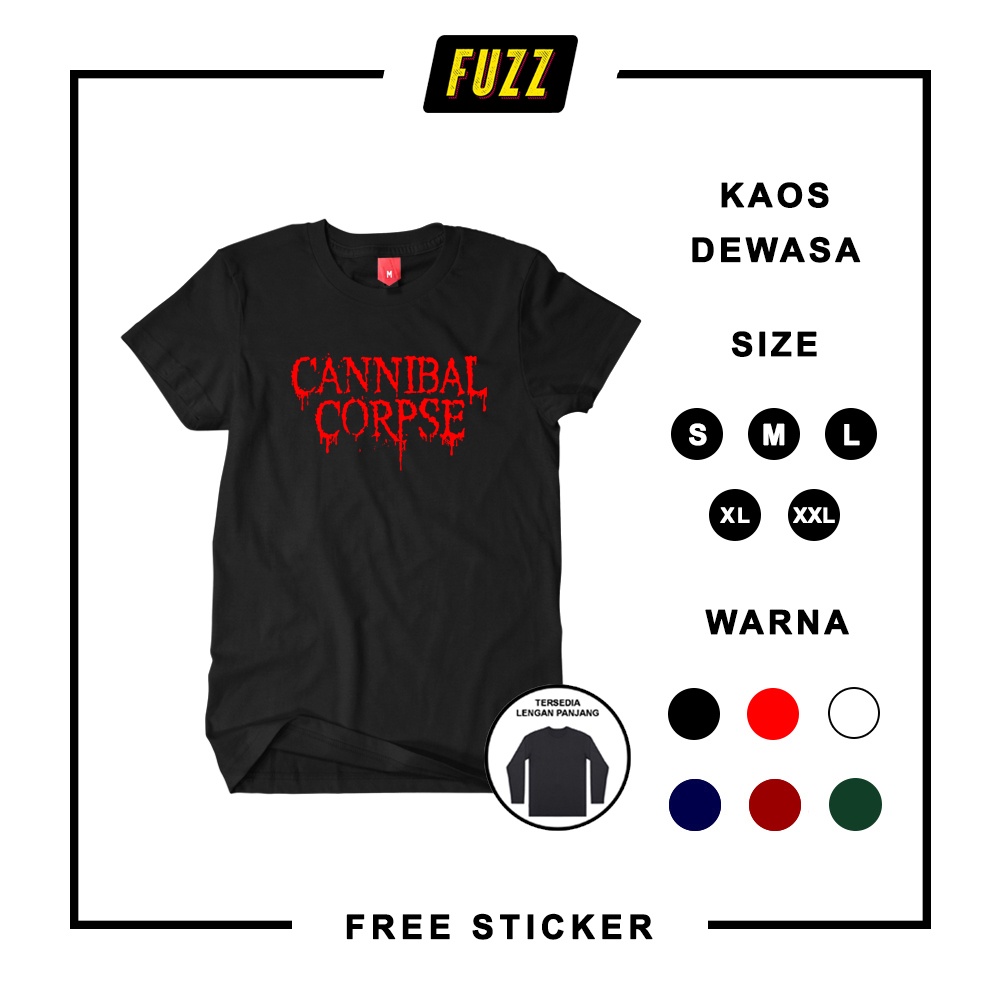 KAOS BAND / KAOS CANNIBAL CORPSE / KAOS BAND METAL PUNK ROCK DISTRO MUSIK PRIA WANITA