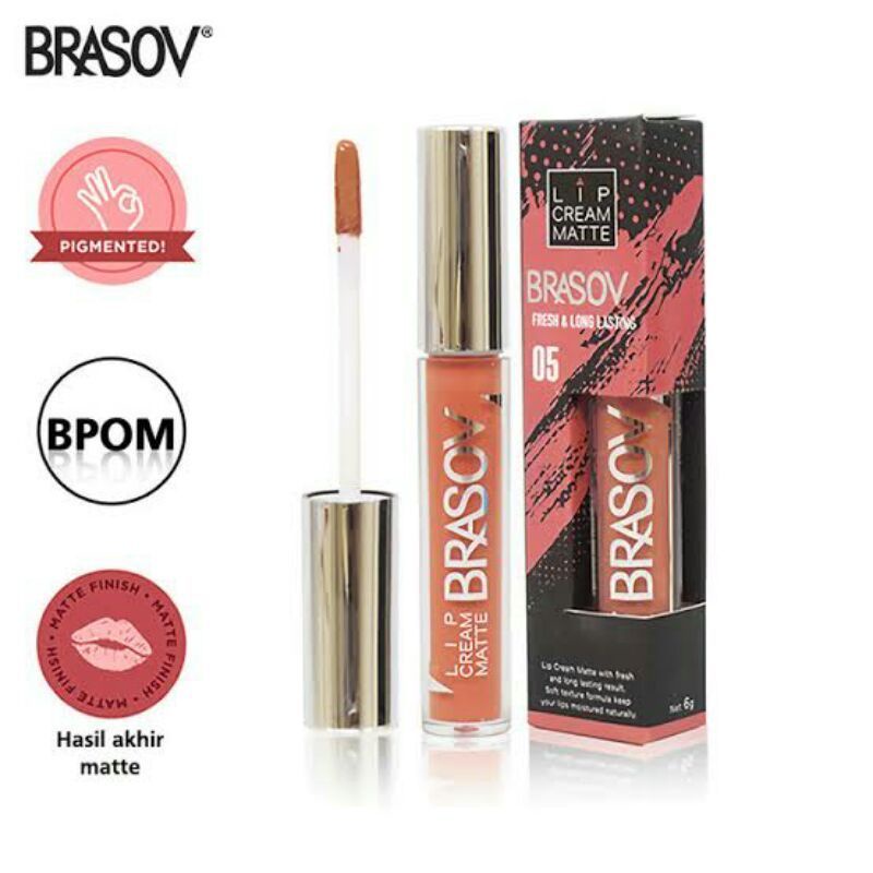 BRASOV Kosmetik Makeup Lip Cream Matte/ LIP CREAM MATTE 6gr