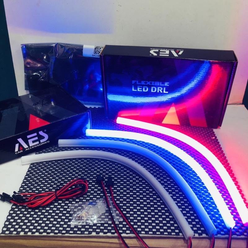 ALIS LED DRL AES ORIGINAL 1 MODE PUTIH MERAH BIRU ICE BLUE UNGU HARGA SEPASANG