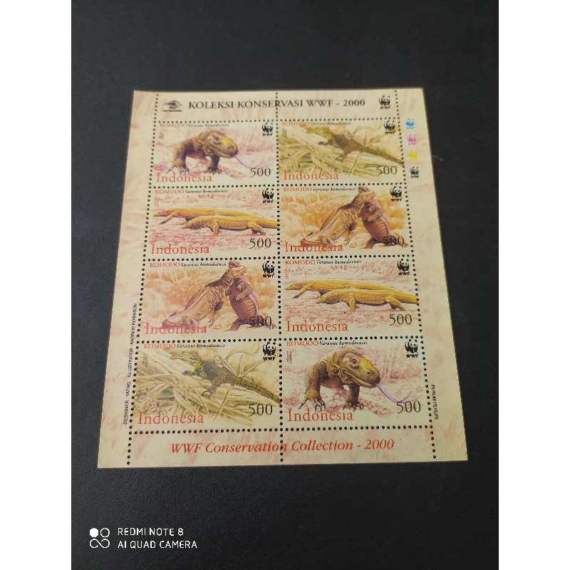 

BL3599 Souvenir Sheet Prangko Indonesia Seri Komodo Wwf 2000 MNH Ready