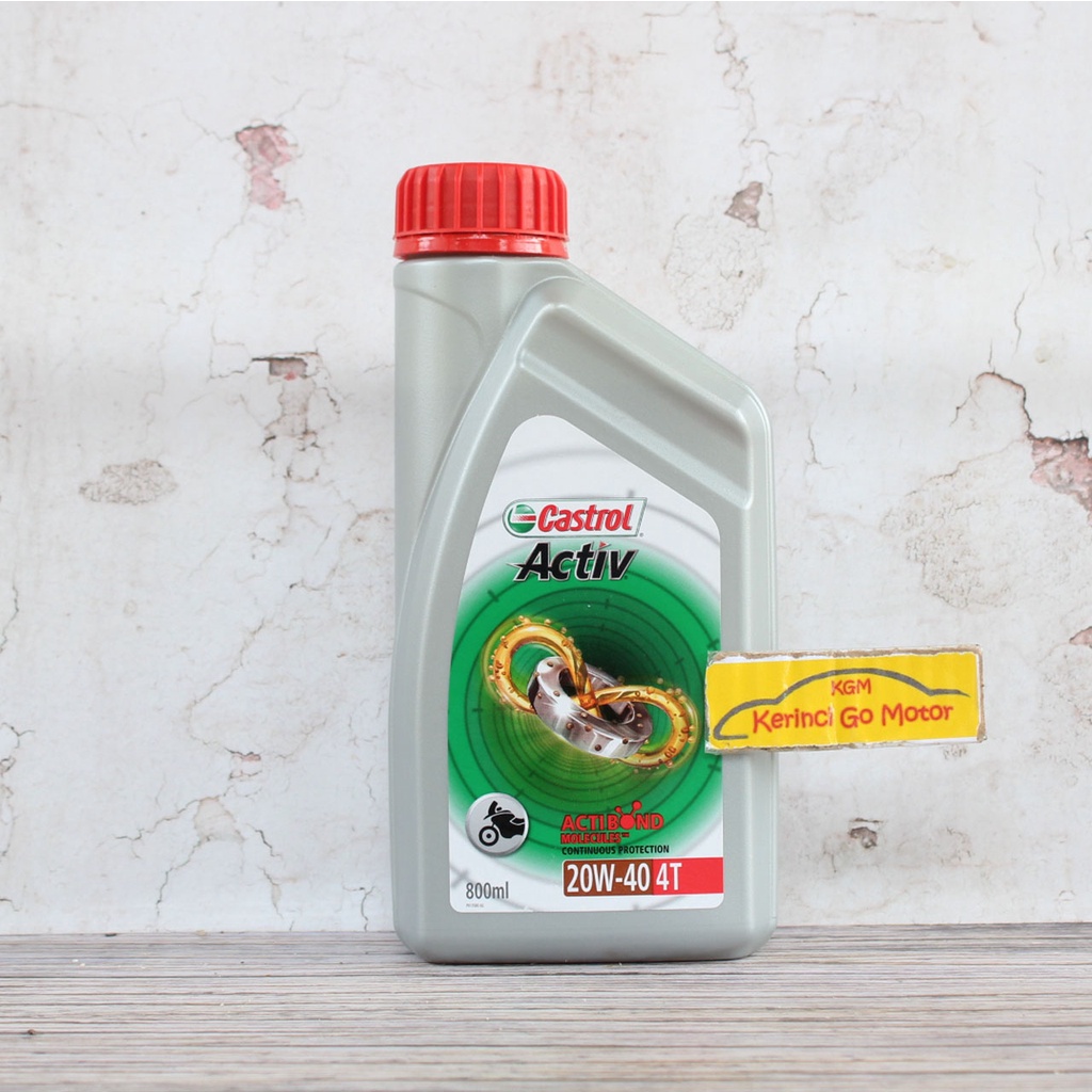 OLI CASTROL ACTIVE 4T 20W-40 0.8L - OLI MOTOR CASTROL ACTIVE 4T 20W40