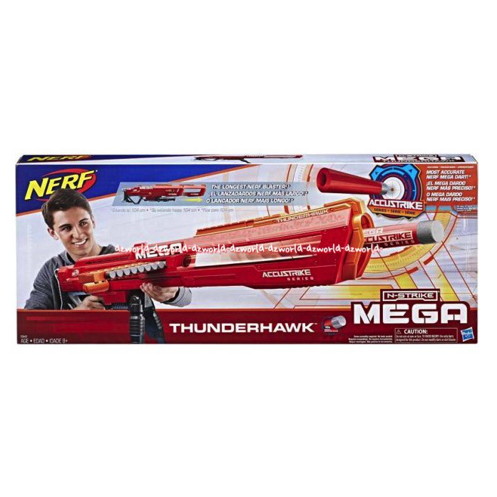 Nerf Mega Thunderhawk Pistol Mainan Besar Dengan Peluru Busa