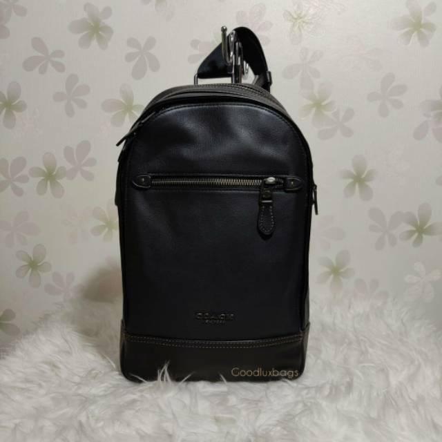 ORIGINAL Tas Pria Coach Graham Sling Bag Pack Polgan Black