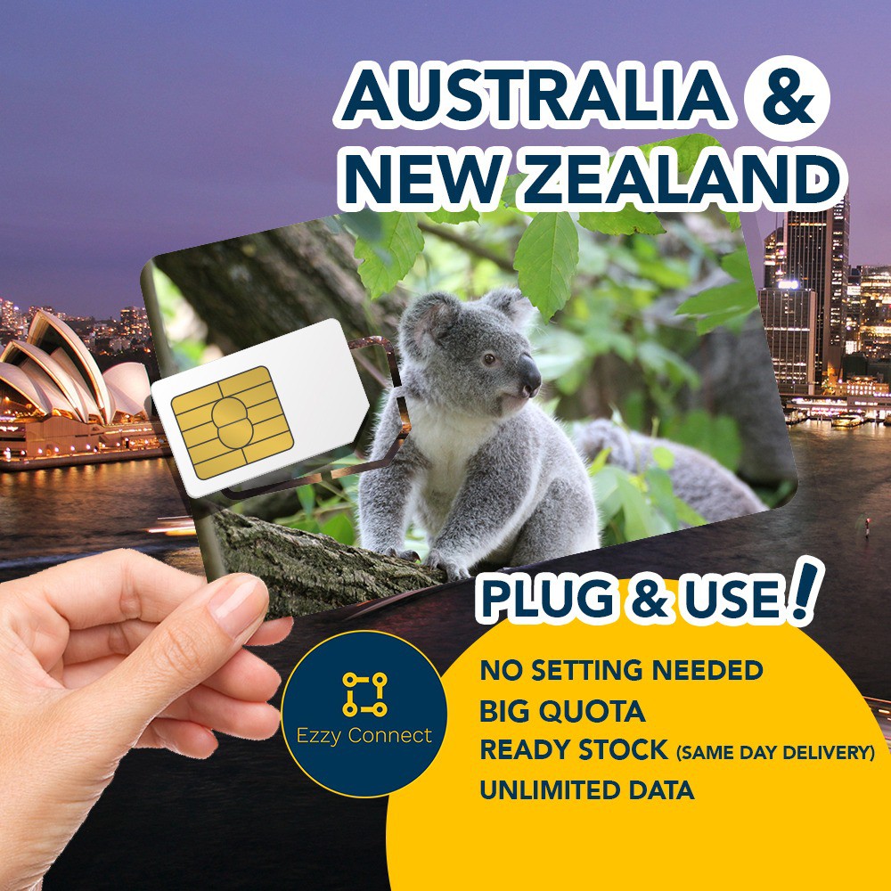 30 DAY 16GB SIM Australia &amp; New Zealand TERMURAH  !!