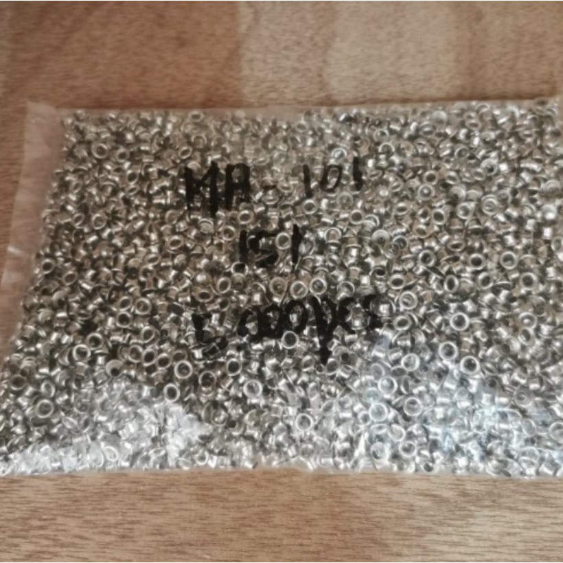 [5000pcs] mata ayam 2.5mm kode 101/ mata ayam hangtag nikel / eyelet 2,5mm / mata itik