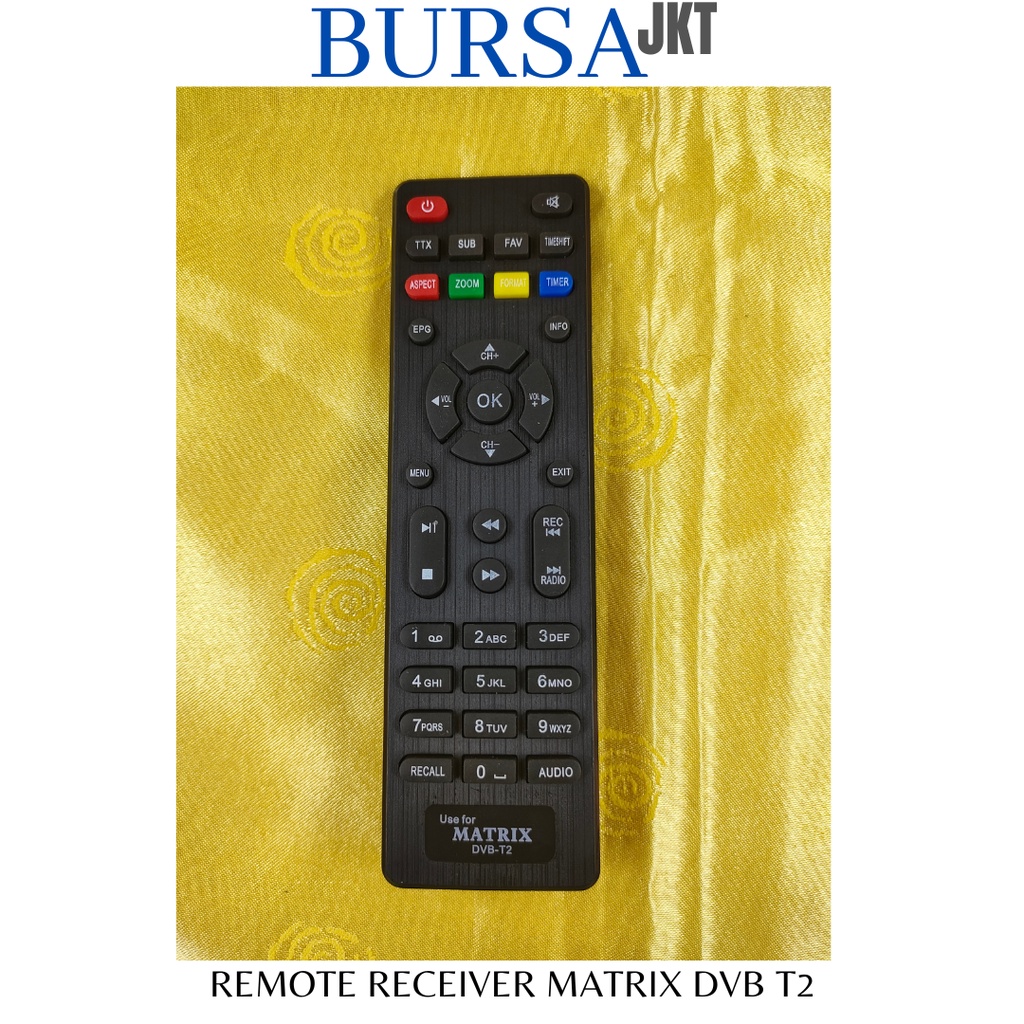 REMOTE SET TOP BOX MATRIX DVB T2 APPLE KUNING HD EWS RECEIVER PARABOLA