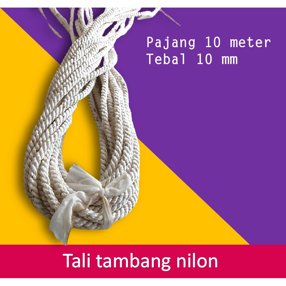 must store_Tali tambang nilon 10 meter tebal 10 mm_tampar nilon terbaru_tampar jemuran bahan kuat _t