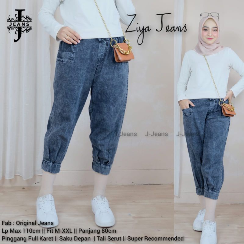 Celana Jeans Jumbo Bigsize Oversize XXXXL Anola Vita Ziya pants Denim Pinggang karet