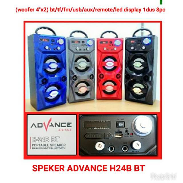 Advance Speaker H24B BT Bluetooth Speaker Advance H24 BT