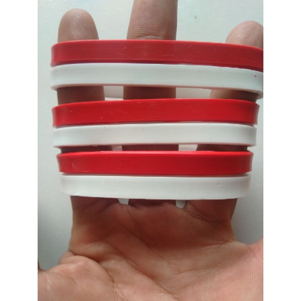 Gelang Karet merah+putih/bendera Indonesia