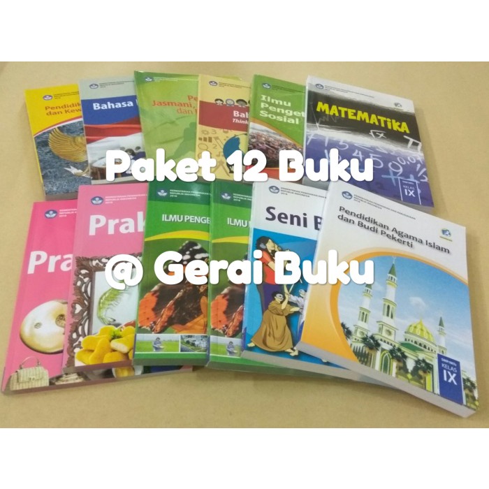 

❤BISA COD❤ Paket 11 Buku Kelas 9 SMP Revisi 2018 + Agama Islam