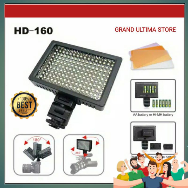 Lampu Flash Kamera DSLR-Lightening Camera 160 LED - LED 160
