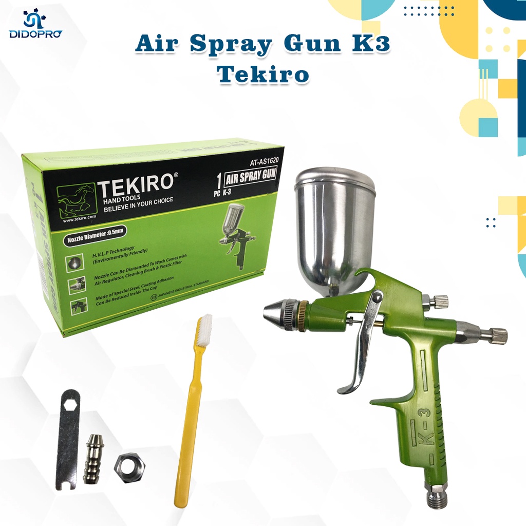 SPRAY GUN TEKIRO K3 TABUNG ATAS AIR SPRAY GUN TEKIRO K-3 ALAT SEMPROT CAT