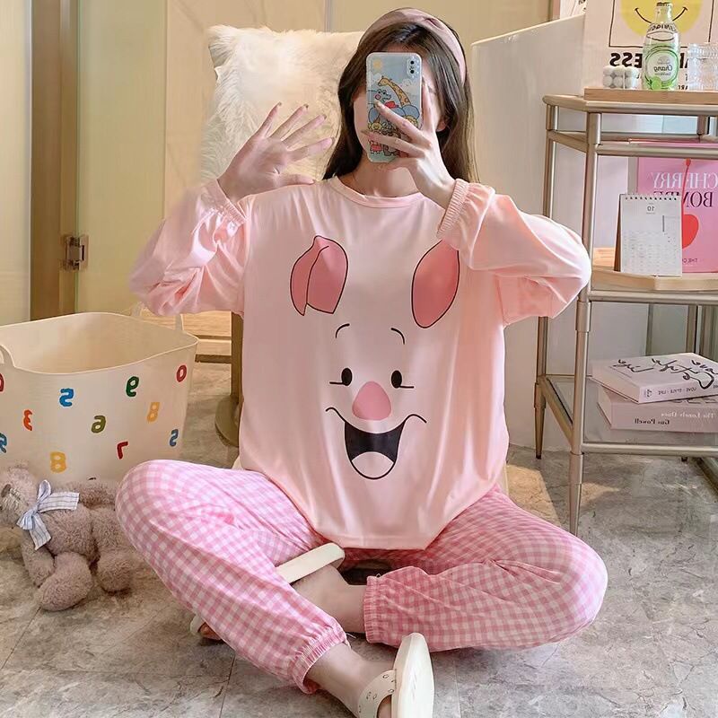 GROSIRTAS TG1109 Set Piyama Baju Tidur Wanita Import ColorFull Ujung Tangan dan kaki Karet Kerut